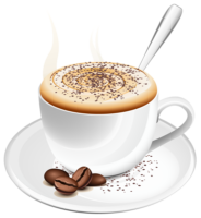Cappuccino coffee, PNG