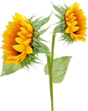 Sunflower flower, png