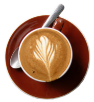 A cup of coffee on top