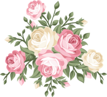 Vector flowers pink