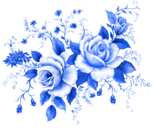 Ornament of the Gzhel painting