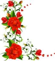 Frame of roses, PNG