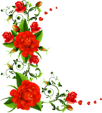 Frame of roses, PNG