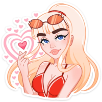 Girl’s sticker