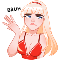 PNG, sticker, girl, vk