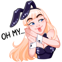 Sticker set, girl