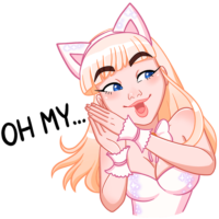 Sticker, kitty girl