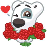 Funny dog sticker, VK