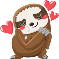 Sticker sloth, love, vk