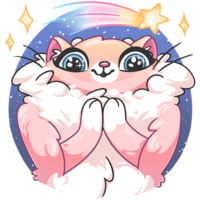 Sticker of a cat, VK