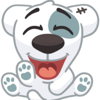Funny dog sticker, VK