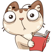 Sticker cat to learn, VK
