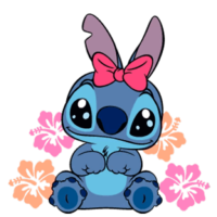 Sticker cute stitch, vk, png