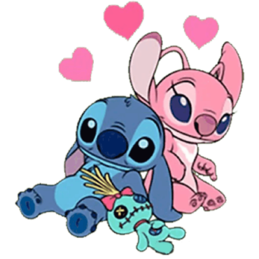 Sticker stitch and angel, vk, png