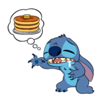 Sticker stitch hungry, vk, png