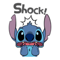 Sticker stitch in shock, vk, png