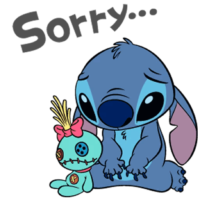 Sticker sad stitch, vk, png