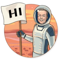 Sticker Elon Musk, png, VK
