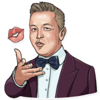 Sticker by Elon Musk, VK