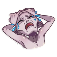 Gollum is crying sticker, vk