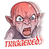 Gollum angry sticker, vk