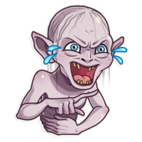 Gollum laughs sticker, vk