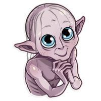 Gollum sticker, vk, png