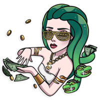 Stickers medusa Gorgon, PNG, VK