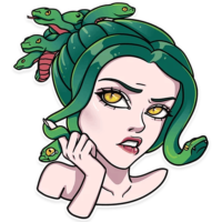 Medusa sticker, VK