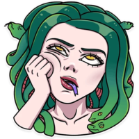 Sticker medusa, vk, png
