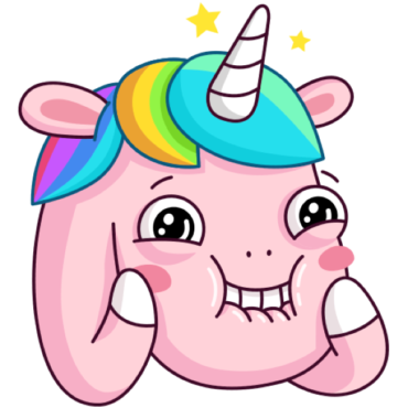 Rainbow unicorn sticker, vk, png