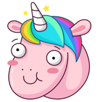 Unicorn kawaii stickers