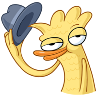 Sticker duck Zak, PNG