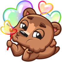 Sticker bear, VK