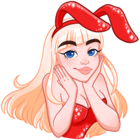 Sticker girl cutie, vk