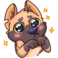 Cute hyena sticker