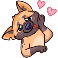 Sticker cute hyena, vk