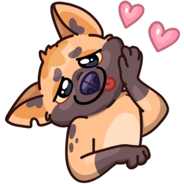 Sticker cute hyena, vk