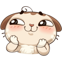 Cute cat sticker, png
