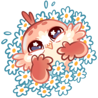 Sticker cute bird