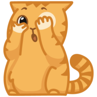 Stickers red cat