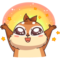 Sticker cute chipmunk, vk