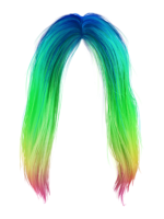 Multicolored hair for photoshop