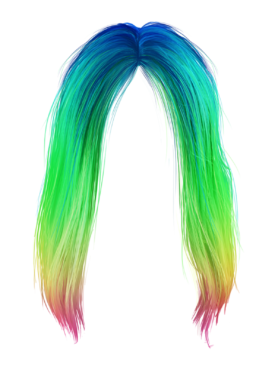 Multicolored hair for photoshop