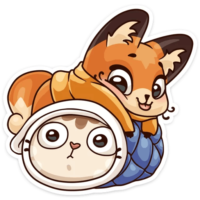 VK sticker, stickers are warmer together