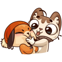 VK sticker, Hug stickers cool