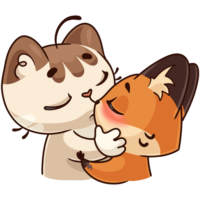 VK sticker, stickers with hugs