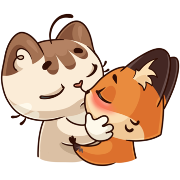VK sticker, stickers with hugs