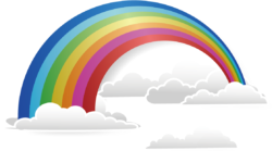Rainbows and clouds