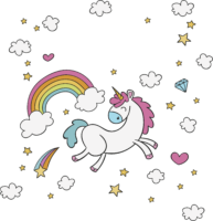 Unicorn, rainbow, background